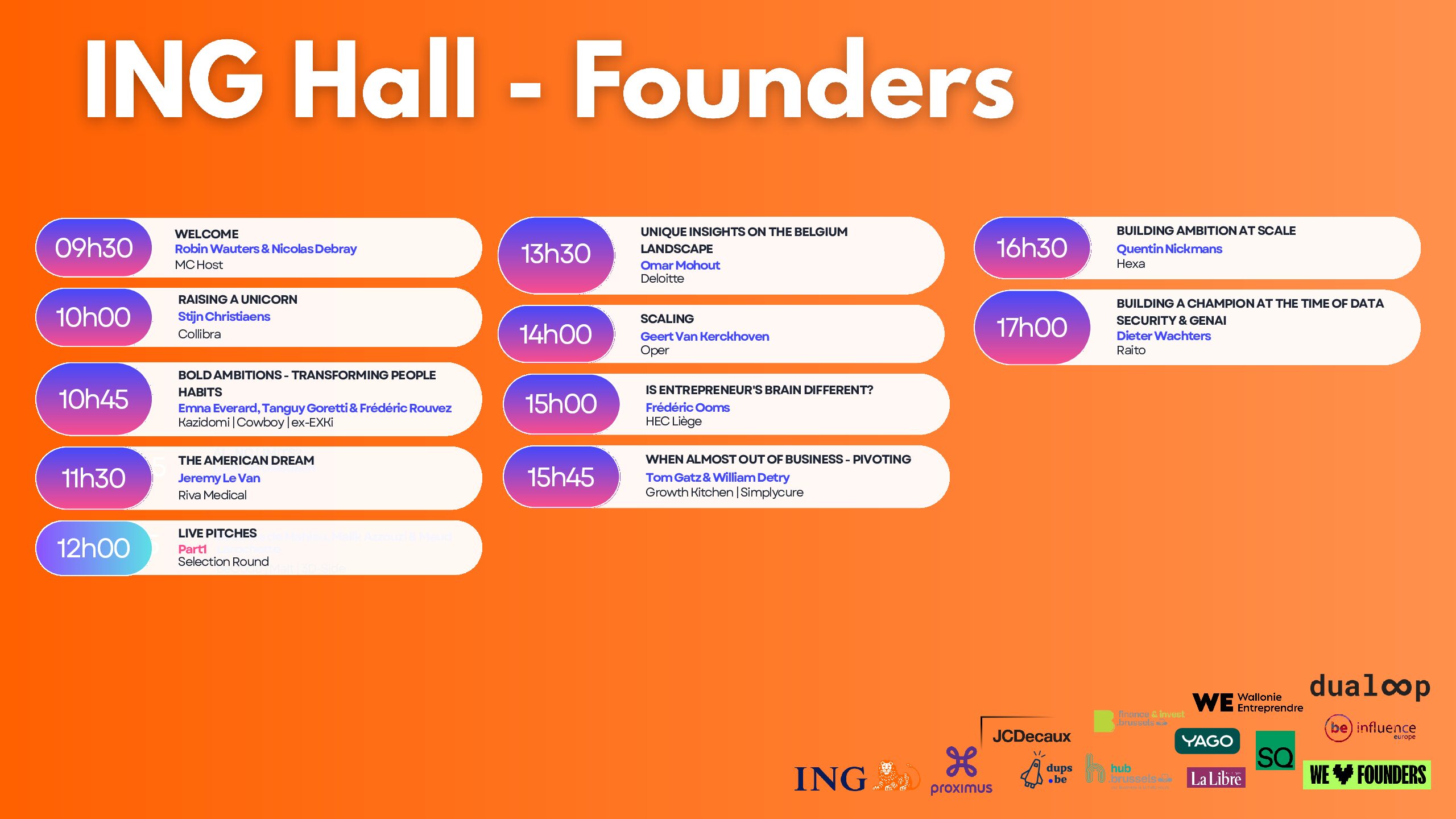 BSA - ING Hall Founders Agenda_H